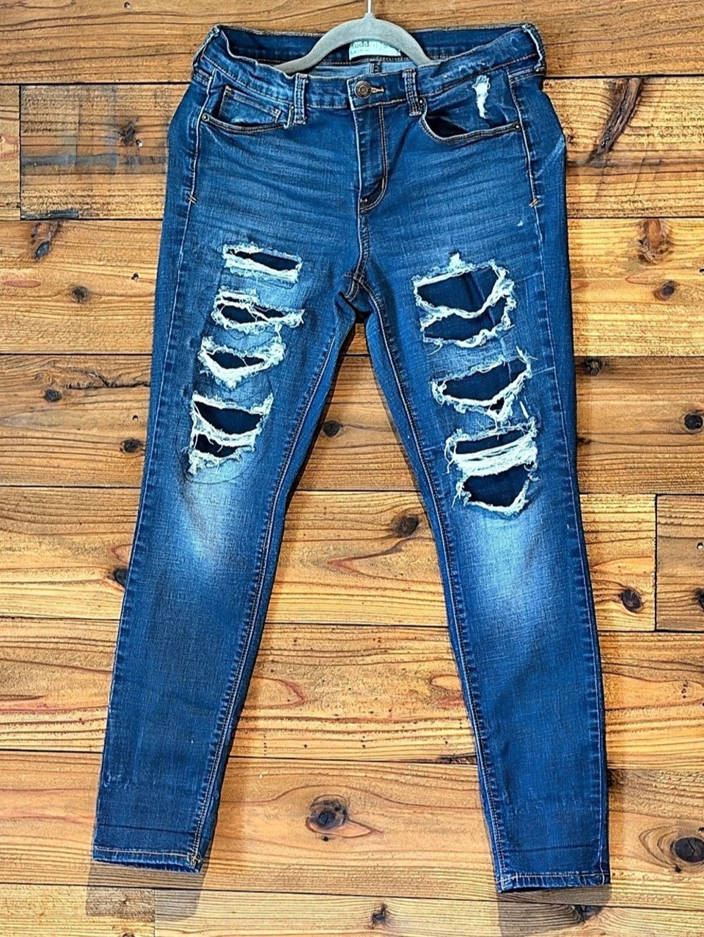 Rude Distressed Skinny Jeans in Blue